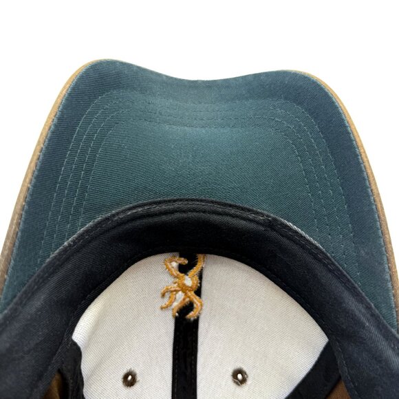 Browning Dura-Wax Solid Baseball Cap 308412881 Brown & Loop Closure 3-D Buckmark - Picture 11 of 11